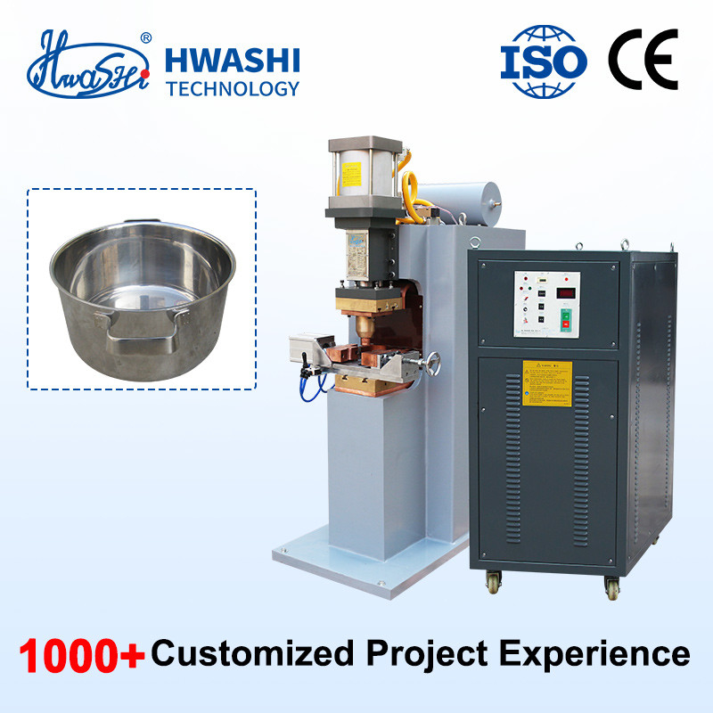 스테인레스 스틸 조리기구 생산을위한 Hwashi Advanced Technology 스팟 용접 기계