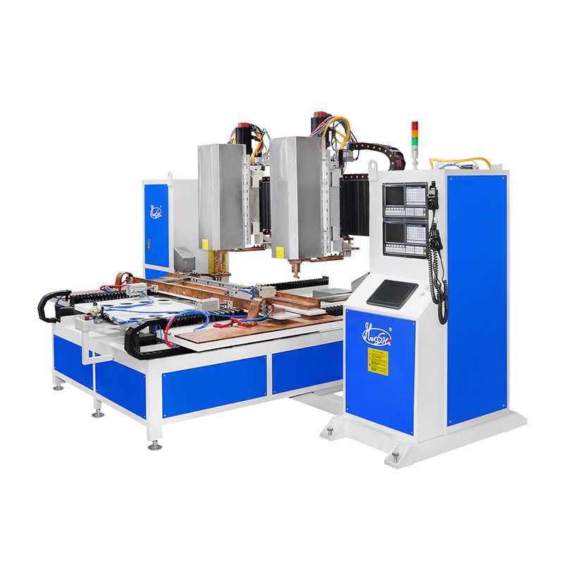 Hwashi CNC 일곱 축 두 개의 머리 Auotmaitc 문 튜브 프레임에 대한 스팟 용접 기계