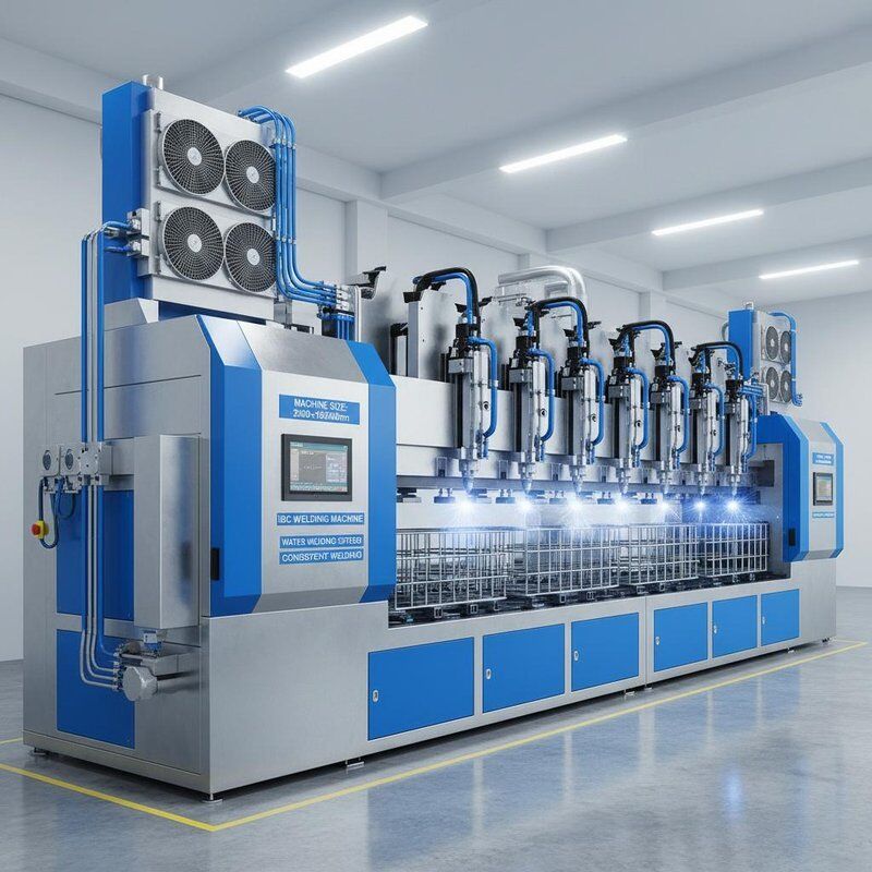 기계 크기 3500x165000mm IBC 용접 기계 물 냉각 시스템과 높은 용접 속도 일관성 용접을 보장