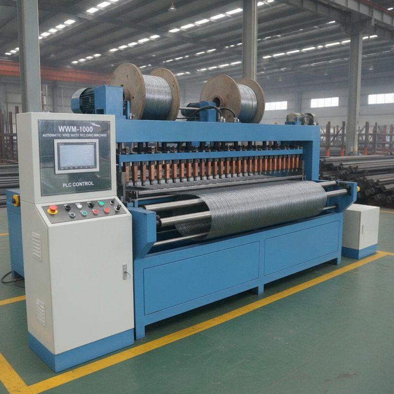 WWM-1000 자동 와이어 메쉬 용접기 1000mm 메쉬 폭 2-4mm 와이어 직경 고속 PLC 제어