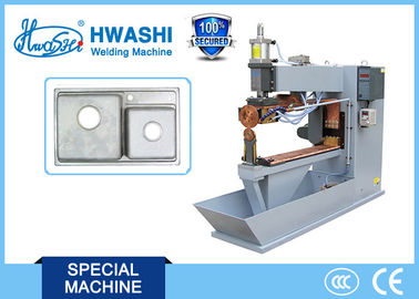 100KVA 304 스테인리스 1+1mm 간격을 위한 자동 장전식 수채 솔기 용접공 기계