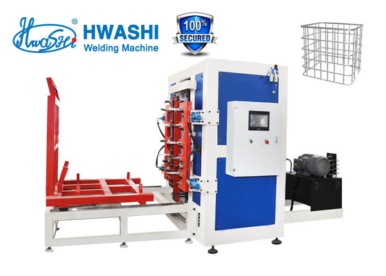 Hwashi IBC 금속 격자 금속 클린칭 기계 PLC 제어 IBC 탱크 용접 기계
