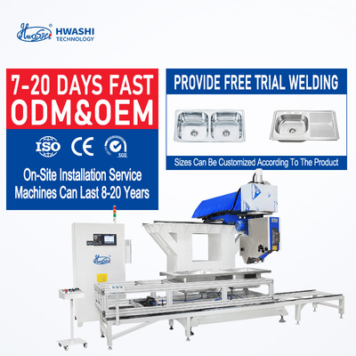 HWASHI 304SS 주방 싱크 CNC 닦기 기계 스테인리스 스틸 밀더
